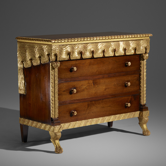 ‘cabinet’, Design/Decorative Art, Walnut, gilt wood, Rago/Wright