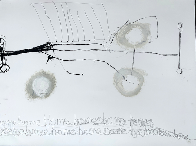 Dorothy Fitzgerald, ‘Not a Fan of Crowds’, 2019, Painting, Mixed media on paper, Resource Art