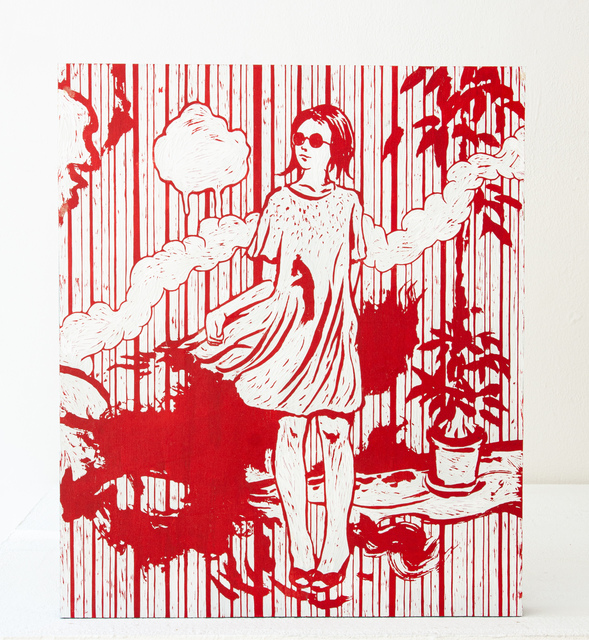 Kenichi Yokono, ‘sunglasses’, 2019, Sculpture, Woodblock cutout, Micheko Galerie