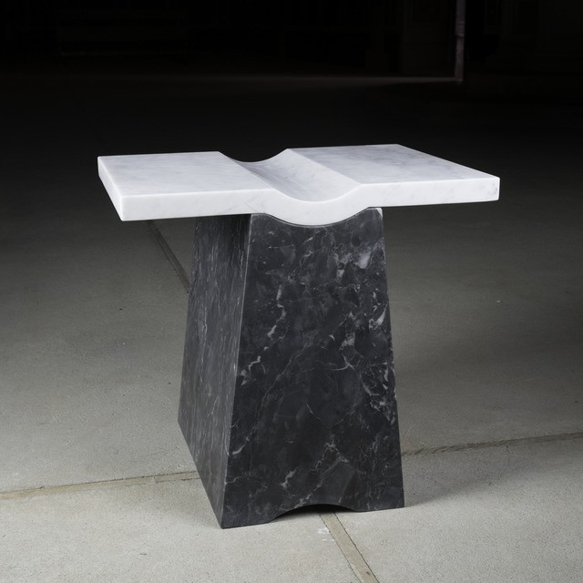 Nina Cho, ‘Coulee Side Table’, 2016, Bardiglio nuvolato, Bianco Carrara Marble, Matter of Stuff