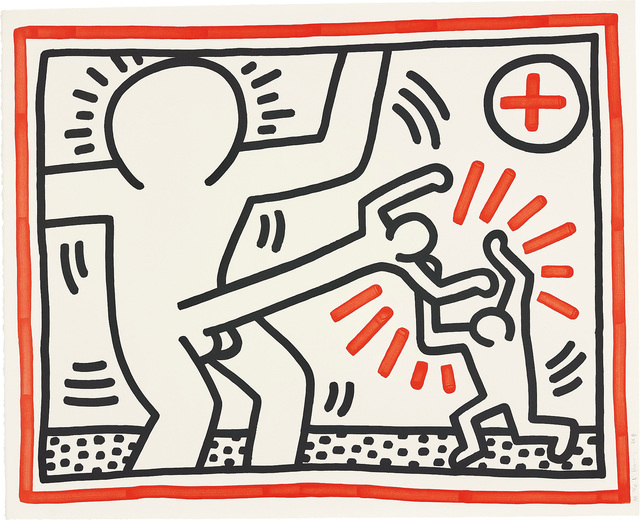 Keith Haring, ‘Three Lithographs: one plate’, 1985, Phillips