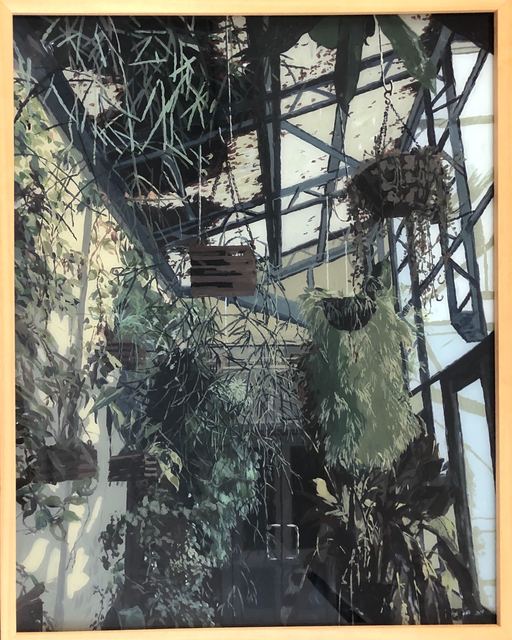 Isabella Kuijers, ‘Temperate House, Oxford’, 2019, Painting, Acrylic on glass, 99 Loop Gallery