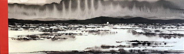 David Middlebrook, ‘Flooded Desert and Icons’, 2019, Painting, Ink and acrylic on canvas, Art Atrium