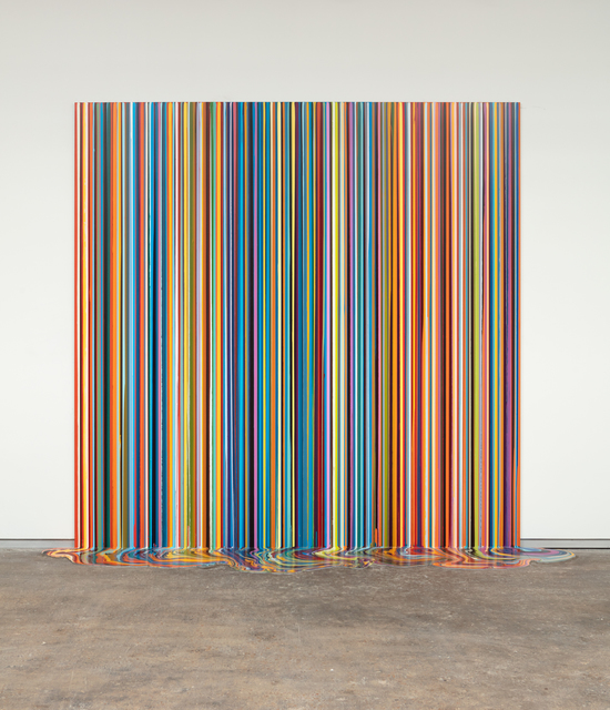 Ian Davenport, ‘La Mer (After Bonnard)’, 2018, Painting, Acrylic on aluminum mounted onto aluminum panel (with additional floor section), Kasmin