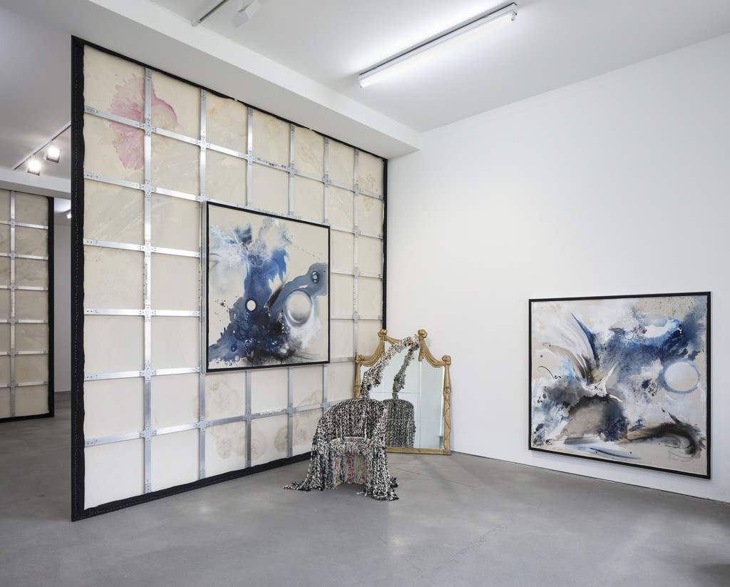 Installation view, Lucy Dodd, 'Lake in the Sky', Sprüth Magers, Berlin, April 29 - June 17, 2017
Photography by Timo Ohler Installation view, Lucy Dodd, 'Lake in the Sky', Sprüth Magers, Berlin, April 29 - June 17, 2017
Photography by Timo Ohler