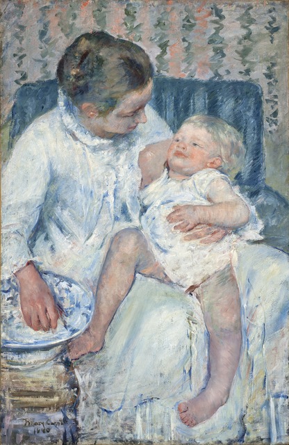 Mary Cassatt, ‘Mother About to Wash Her Sleepy Child’, 1880, Los Angeles County Museum of Art