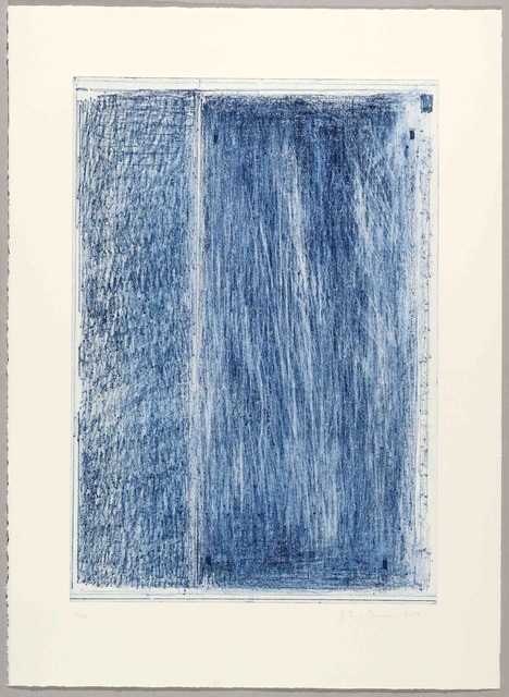 John Zurier, ‘October 1 (Blue)’, 2017, Print, Soft ground etching, drypoint, scraping, burnishing, BORCH