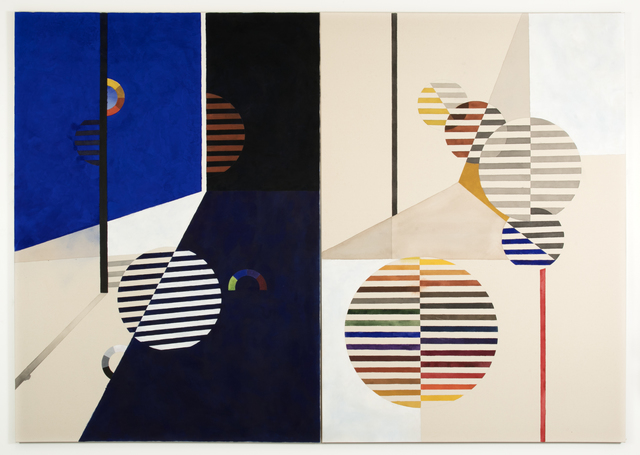 Tuomas Korkalo, ‘Leikin varjolla – Leikin valolla, (diptych)’, 2019, Mixed Media, Watercolour, sumi-ink and acrylic on canvas, BBA Gallery