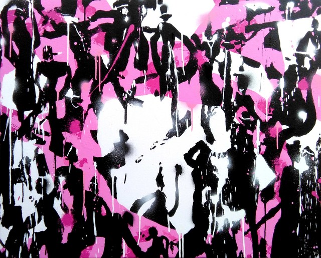 Fasim (Germán Bel), ‘3 Pareidolic figures on pink background’, 2017, Pascal Fine Art