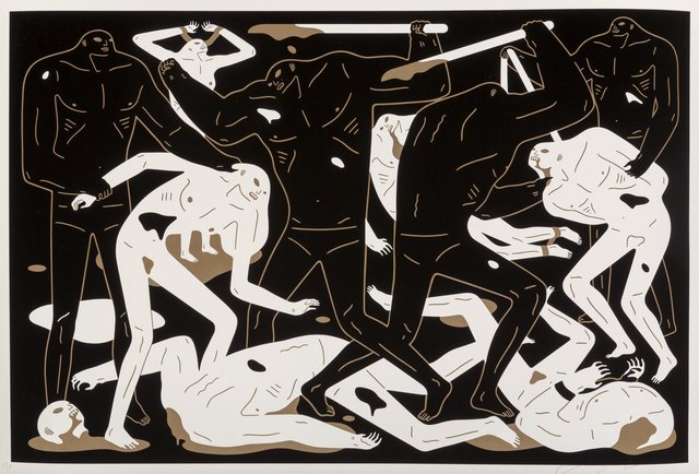 Cleon Peterson, ‘Between Man & God (Black)’, 2018, Print, Screenprint in colors on Coventry Rag paper, Heritage Auctions