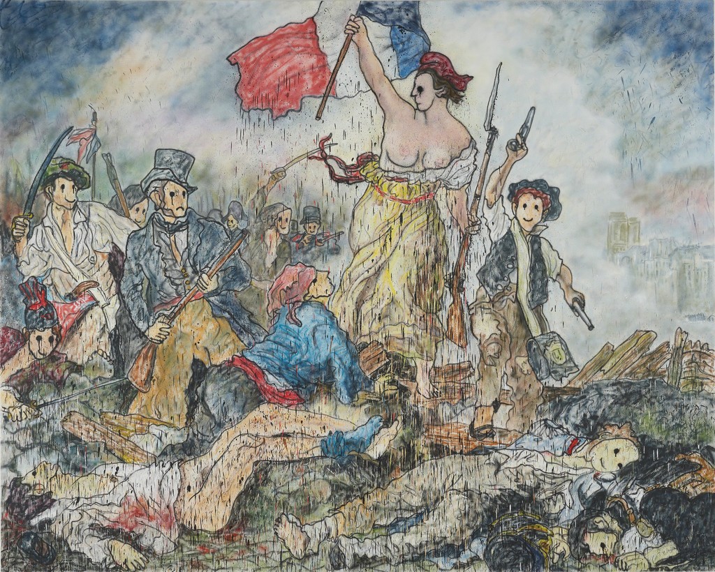 Liberty Leading the People II, 2018 Acrylic paint, aerosol on canvas 260 x 325 cm | 102 3/8 x 127 15/16 in Liberty Leading the People II, 2018 Acrylic paint, aerosol on canvas 260 x 325 cm | 102 3/8 x 127 15/16 in