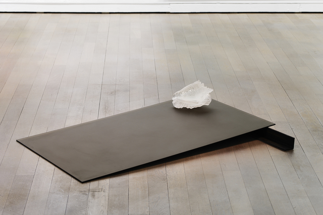 Kapwani Kiwanga, ‘Lambi’, 2019, Sculpture, Glass, Haitian sand and steel, Goodman Gallery