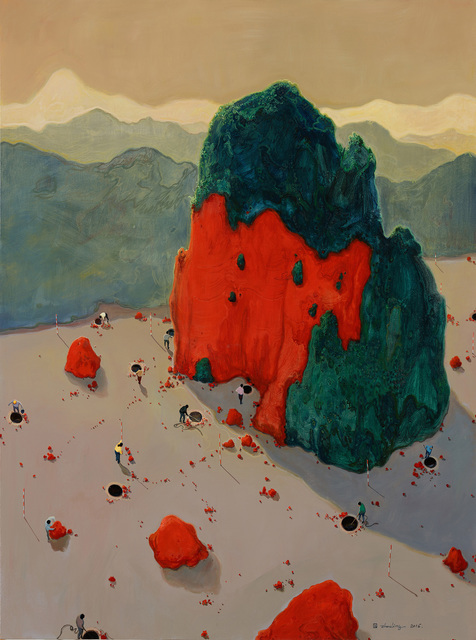 Zhou Jinhua 周金华, ‘Red Mountain 红山 No.1’, 2016, Painting, Acrylic on canvas, ART LABOR Gallery