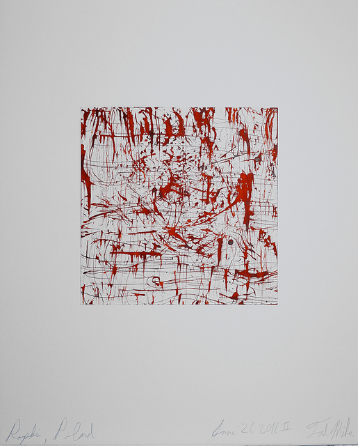 Tad Mike, ‘Ropki, Poland June 26, 2016 II’, 2016, Drawing, Collage or other Work on Paper, Watercolor and Walnut ink with chine-collé on BFK rives paper, Margaret Thatcher Projects