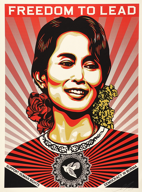 Shepard Fairey (OBEY), ‘Aung San Suu Kyi’, 2009, Rago/Wright