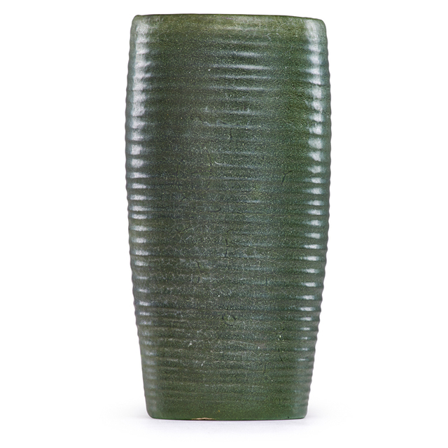 Grueby Faïence Company, ‘Early Ribbed Vase, Boston, MA’, ca. 1902, Rago/Wright