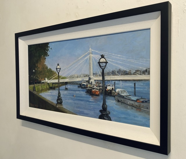 Ian Hargreaves On The Thames At Chelsea Contemporary Cityscape Artwork Available