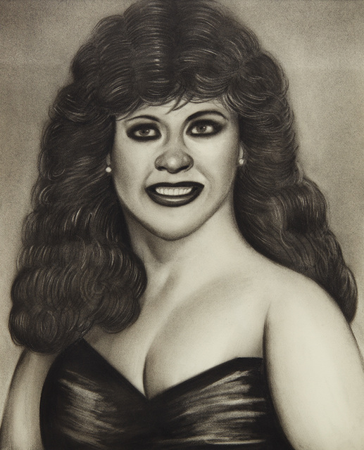 Tomoo Gokita, ‘Mexican Actress’, 2004, Drawing, Collage or other Work on Paper, Charcoal on paper, Phillips