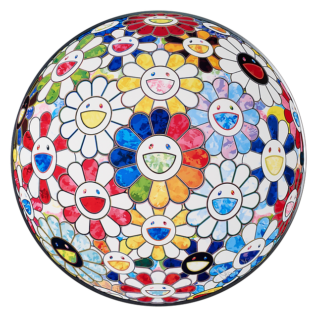 Takashi Murakami, ‘Flowerball Multicolors 1 (Scenery with a Rainbow in the Midst)’, 2014, Print, Offset lithograph in colors, Rago/Wright