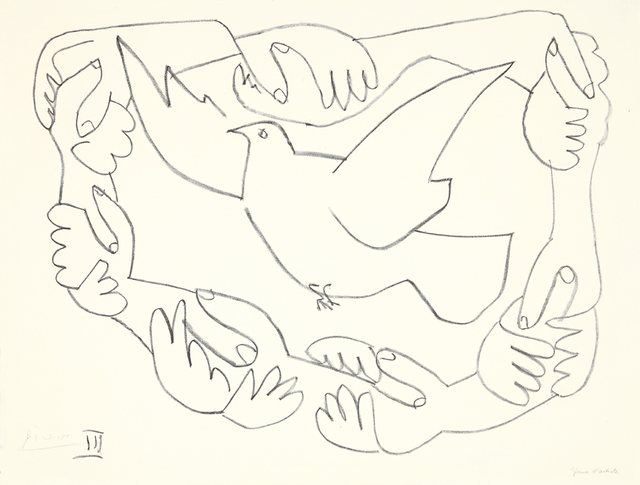 Pablo Picasso, ‘Les mains liées III’, 1952, Print, Lithograph, Galerie Boisseree
