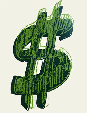 Andy Warhol, ‘Single Dollar Sign (F&SII.278)’, 1982, Robin Rile Fine Art