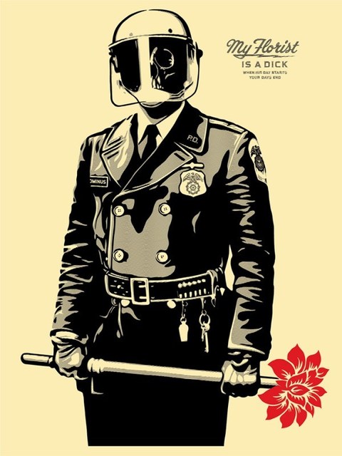 Shepard Fairey (OBEY), ‘My Florist Is A Dick’, 2015, New Union Gallery