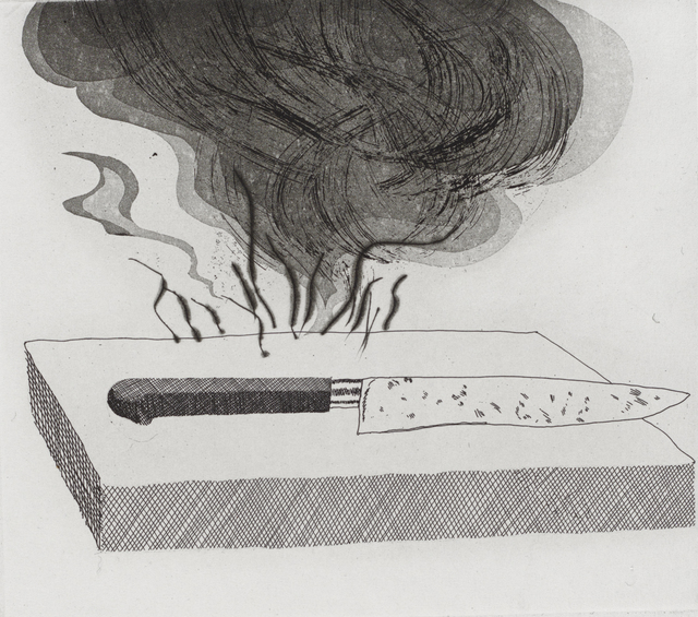 David Hockney, ‘The Carpenter's Bench, a Knife and Fire’, 1969, Marlborough Graphics