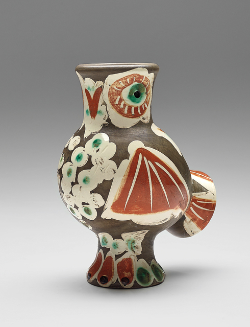 Pablo Picasso, ‘Chouette (Owl)’, 1968, Design/Decorative Art, White earthenware turned vase, painted in colours with knife engraving and partial brushed glaze., Phillips