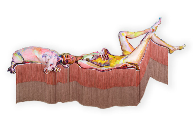 Elizabeth Chapin, ‘Mother’, 2019, Installation, Acrylic on canvas with stuffing and fringe, Wally Workman Gallery