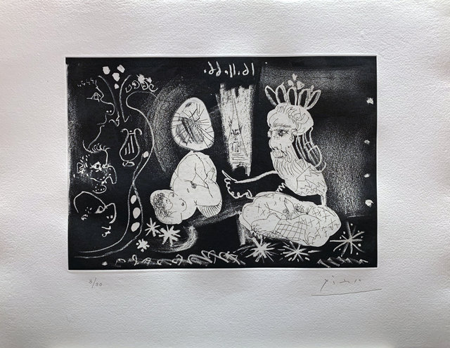 Pablo Picasso, ‘Au Théâtre: Scène dans le style des Mille et une Nuits’, 1966, Print, Aquatint, Galerie Raphael