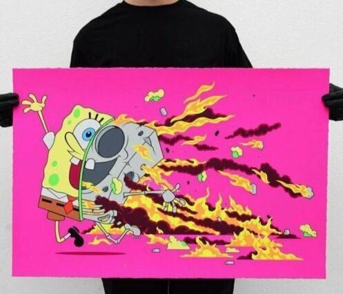 GONDEKDRAWS "Matt Gondek", ‘DECONSTRUCTED SPONGEBOB 2019’, 2019, Print, 15 Colors, Hand-pulled Screen Print / Mohawk Superfine Ultrawhite, Dope! Gallery
