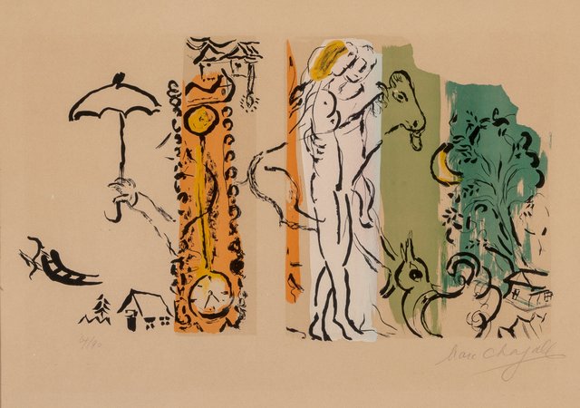 Marc Chagall, ‘Paysage aux Isbas’, 1957, Heritage Auctions