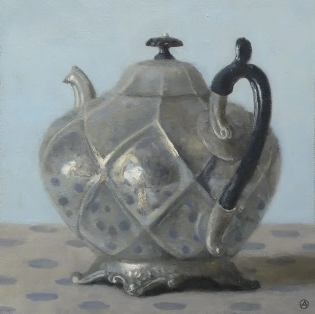 Olga Antonova, ‘Teapot with Black Handle’, 2015, Painting, Oil on Canvas, Gallery Henoch
