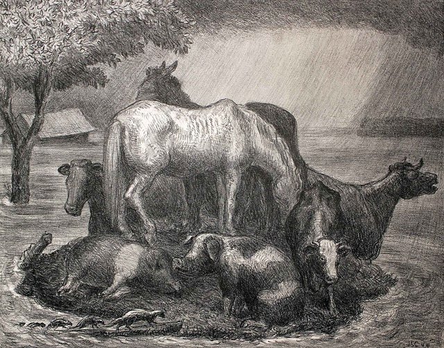 John Steuart Curry, ‘Sanctuary ’, 1944, Print, Lithograph, Kiechel Fine Art