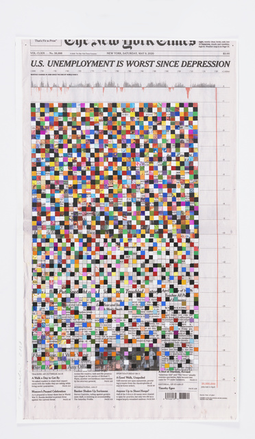 Fred Tomaselli, ‘May 9, 2020’, 2020, Drawing, Collage or other Work on Paper, Gouache, collage and archival inkjet print on watercolour paper, White Cube