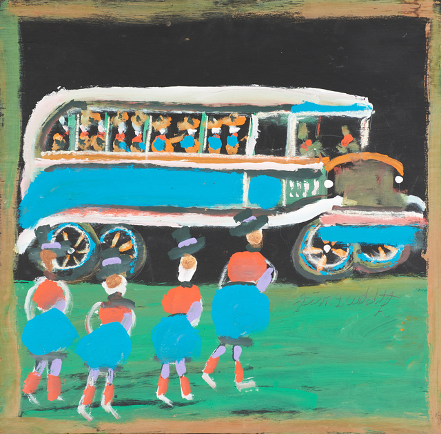 Jimmy Lee Sudduth, ‘Untitled (Waiting for a Bus)’, Painting, Rago/Wright