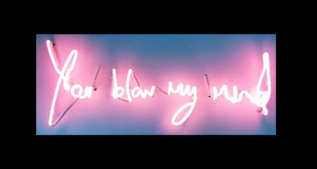 Lauren Baker, ‘You blow my mind (white)’, 2017, Mixed Media, Pink Neon, white powder coated brushed aluminium with glitter, Laurent Marthaler Contemporary