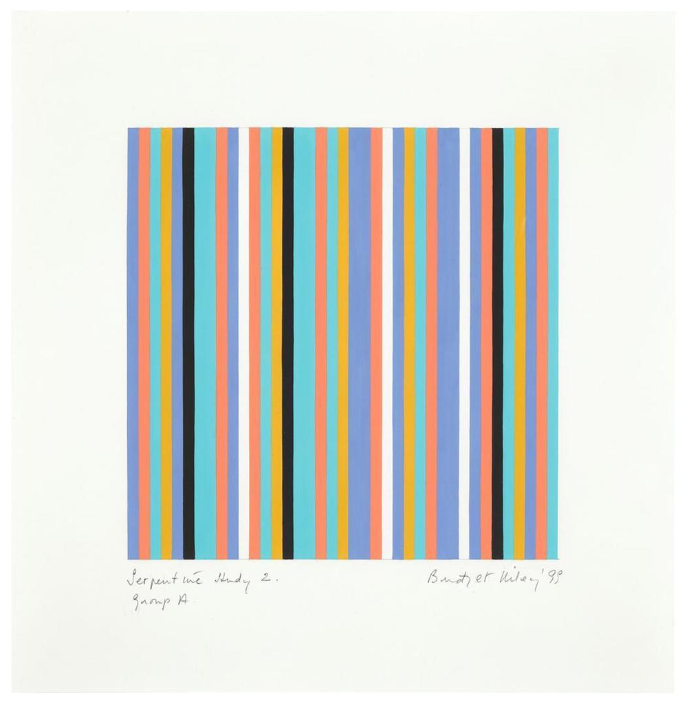 Bridget Riley - SERPENTINE STUDY 2, GROUP A