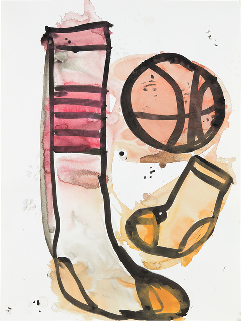Katherine Bernhardt, ‘Untitled’, 2014, Painting, Ink and watercolor on paper, Phillips