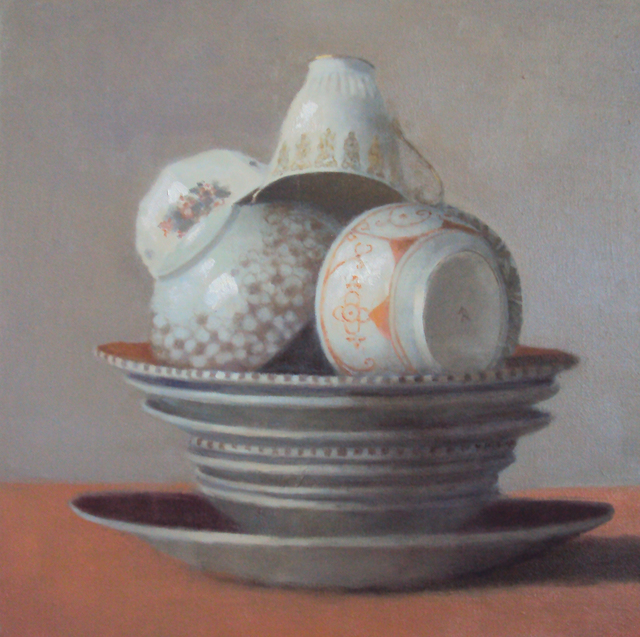 Olga Antonova, ‘Cups on Orange Plate’, 2016, Rice Polak Gallery