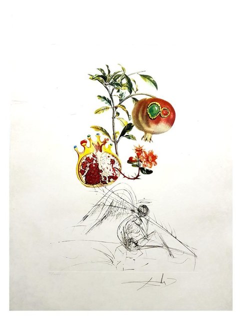 Salvador Dalí, ‘Original Lithograph "Flordali - Angel and Pomegranate" by Salvador Dali’, 1969, Galerie Philia