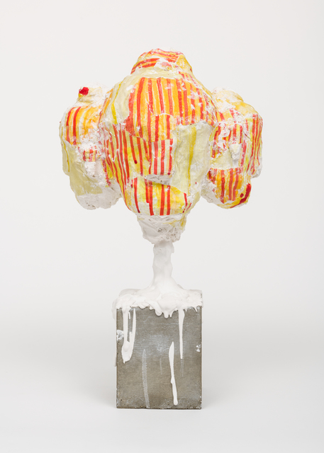 Arlene Shechet, ‘Collective Head’, 1999, Sculpture, Hydrocal, acrylic paint skins, concrete, steel rod, Lora Reynolds Gallery