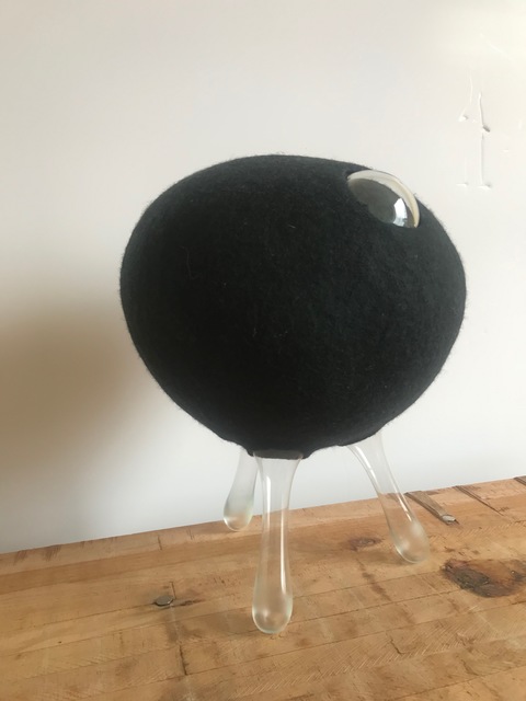 Elodie Antoine, ‘Noire 3’, 2020, Sculpture, Black felt and long glass bubbles, Aeroplastics