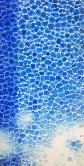 Wong Hau Kwei 黃孝逵, ‘Cyan’, 2017, Painting, Colour & Ink on paper, Contemporary by Angela Li
