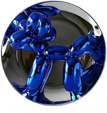 Jeff Koons, ‘Balloon Dog (Blue)’, 2002, Sculpture, Porcelain painted in chrome with original plastic stand and foam-lined cardboard box, Adam Biesk Inc.