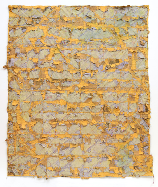 Charles Christopher Hill, ‘Throbbing Gristle’, 1978, Drawing, Collage or other Work on Paper, Various papers and cotton stitched and collaged, Leslie Sacks Gallery
