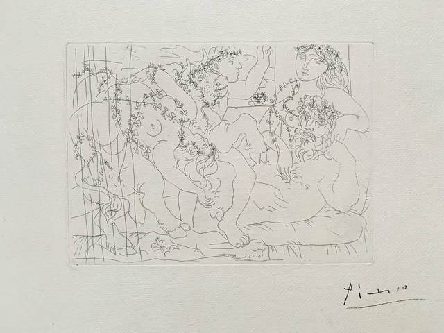 Pablo Picasso, ‘Le Repos du Sculpteur devant une Bacchanele au taureau’, 1933, Van der Vorst- Art