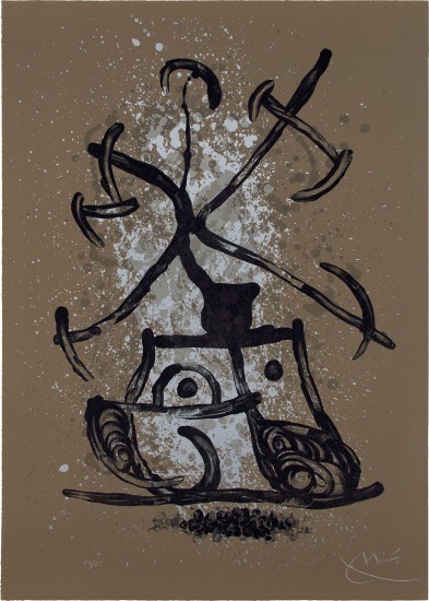 Joan Miró, ‘L'Entraîneuse brun (The Brunette Enticer; The Teaser Brown)’, 1969, Print, Lithograph in colors, on Rives paper, DANE FINE ART