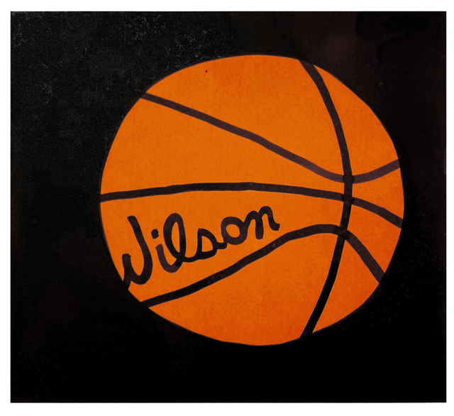 Jonas Wood, ‘Wilson Basket Ball’, 2008, Painting, Acrylic and ink on paper, Oliver Clatworthy