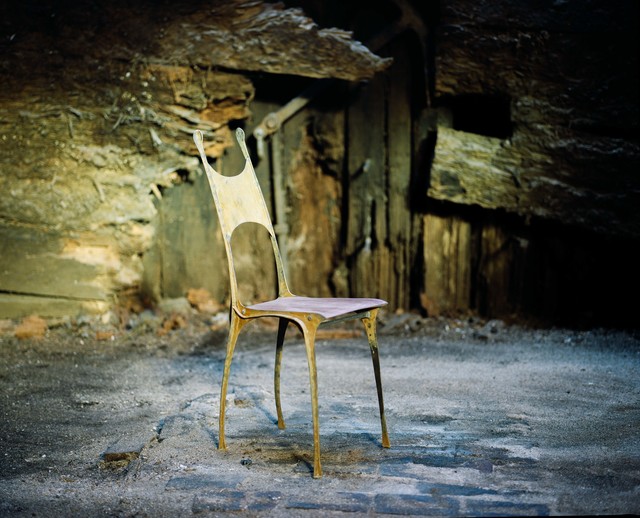 Nicolas Cesbron, ‘Sculpted chair’, 2019, Design/Decorative Art, Steel and seat in Kotibé, Antonine Catzéflis